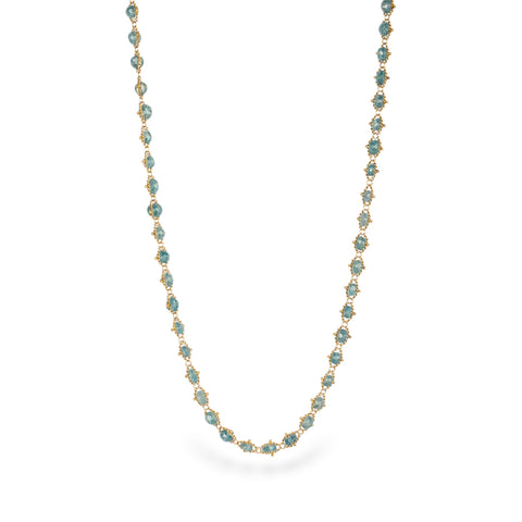 Woven Kornerupine Necklace in 18k Gold