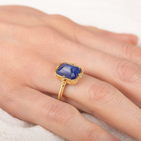 Midnight Blue Tanzanite Ring