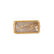 Handmade ring with rutilated quartz and 18k gold bezel and sterling silver band