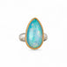 Ethiopian opal ring with 18k gold bezel and sterling silver band
