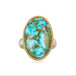Turquoise Ring in Sterling Silver and 18k Gold