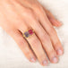 Watermelon Tourmaline Bi-color Ring