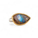 Yowah nut opal ring with an 18k gold bezel and sterling silver band