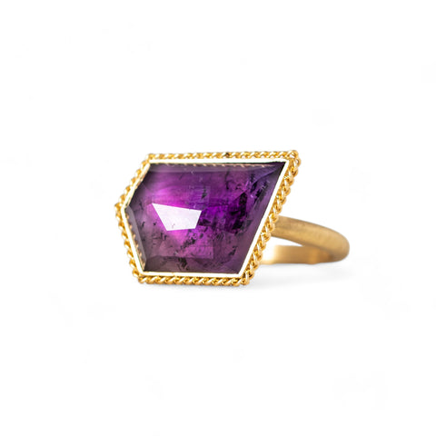 Amethyst ring side view