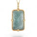 Aquamarine necklace on white