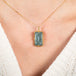 Aquamarine necklace on model