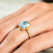 Aquamarine ring side view