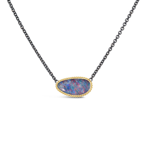 Australian Opal Contrast Necklace