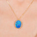 Australian Opal doublet necklace on model