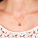 Australian Opal necklace on model