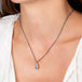 Australian opal necklace on model