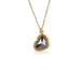 Black diamond heart necklace