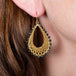 Gold earrings with black diamonds 