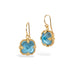 Blue topaz earrings on white