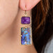 boulder opal and amethyst earrings