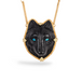 Black Onyx Wolf Necklace