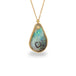 Boulder Opal carved feather necklace