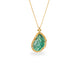 Carved Emerald leaf necklace