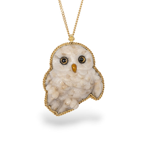 Snowy owl necklace