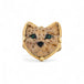 Carved cat ring in 18k gold