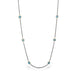 Contrast necklace in oxidized silver and gold with London Blue Topaz