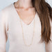 deluxe whisper chain necklace in pearl on model