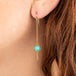 Amazonite earrings on a model