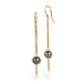 Grey akoya pearl earrings on white