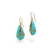 Petite draped turquoise earrings
