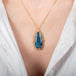 Labradorite necklace on model