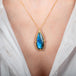 Labradorite necklace on model