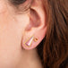 Pink Tourmaline studs combined with another stud earring
