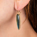 labradorite earrings on model