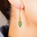 Suspended Lattice Earrings in Emerald
