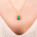 Emerald necklace on model