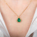 Emerald necklace on model