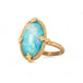 Ethiopian Opal and Gold Ring side view