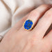 Lapis ring on a model