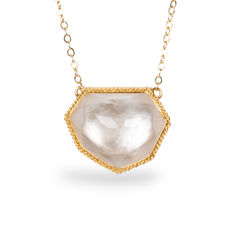 Rock crystal necklace.