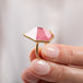 Pink Tourmaline and 18k Gold Ring