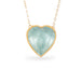 Heart-shaped aquamarine necklace