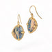 Boulder Opal earrings on white background