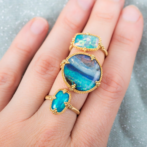 Opal ring stack