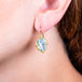 Boulder Opal earrings on a model