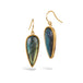 labradorite earrings on white