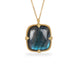 Labradorite necklace on white background