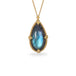 Labradorite necklace on white background