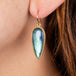 labradorite earring on model