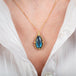 Labradorite necklace on model