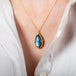 Labradorite necklace side view